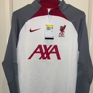 Nike Liverpool FC Strike 1/4 Zip Training Top White DR4622-101 Men’s Small NWT